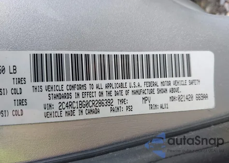 2012 Chrysler Town & Country Touring из США, поврежденный, VIN 2C4RC1BG0CR286392